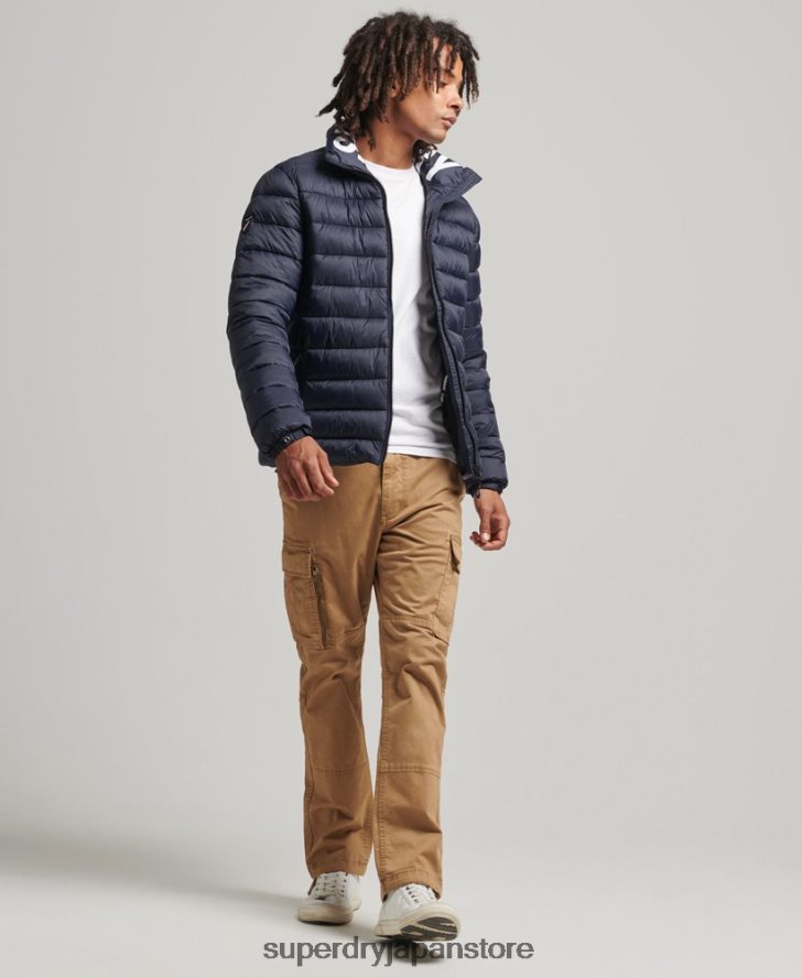 クラシックロゴ パフジャケット 男性 Superdry 衣類 海軍 2J62PZ4654