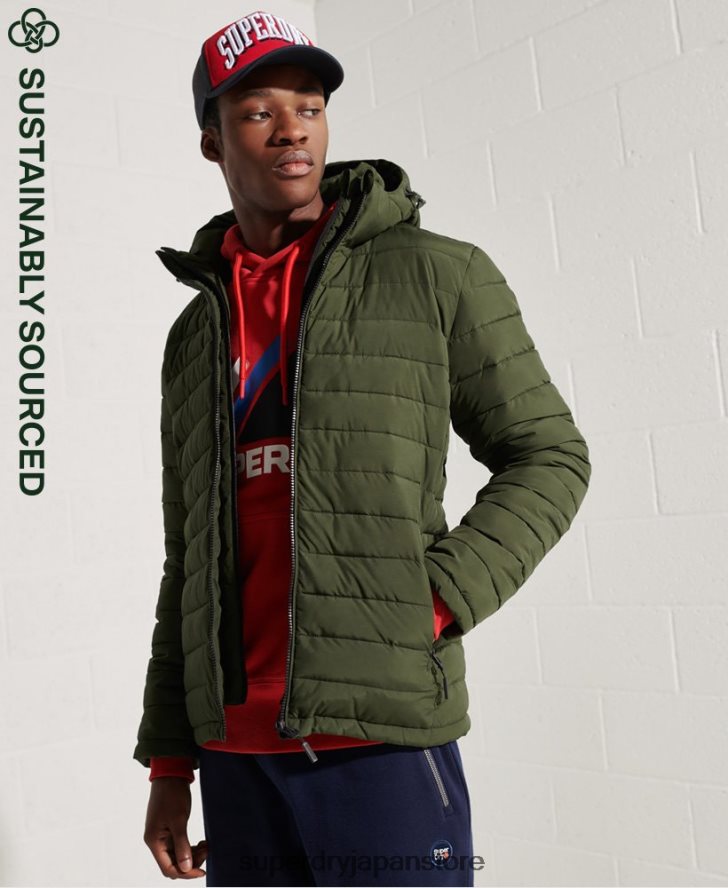 フード付きフジジャケット 男性 Superdry 衣類 カーキ 2J62PZ4657