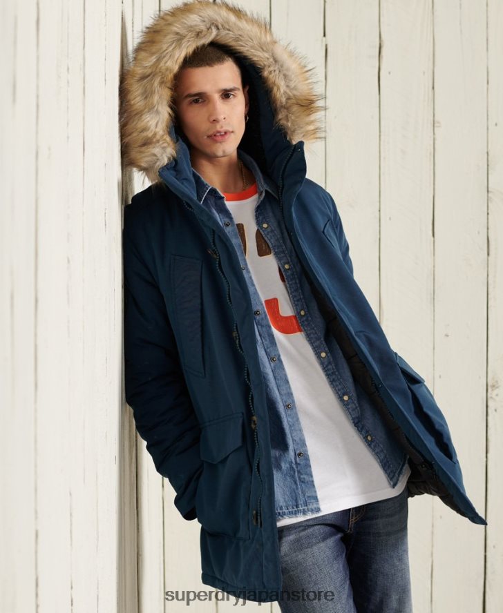エベレストパーカーコート 男性 Superdry 衣類 ライトブルー 2J62PZ4664