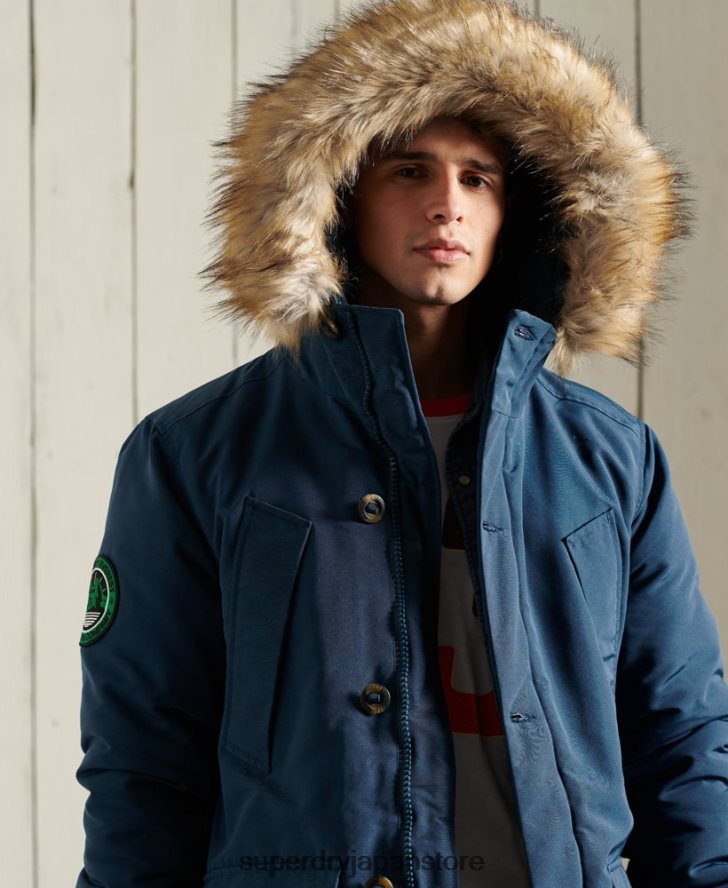 エベレストパーカーコート 男性 Superdry 衣類 ライトブルー 2J62PZ4664