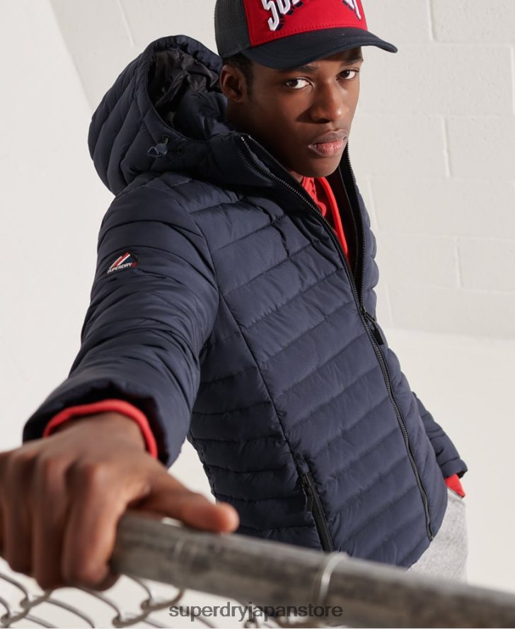 フード付きフジジャケット 男性 Superdry 衣類 海軍 2J62PZ4668