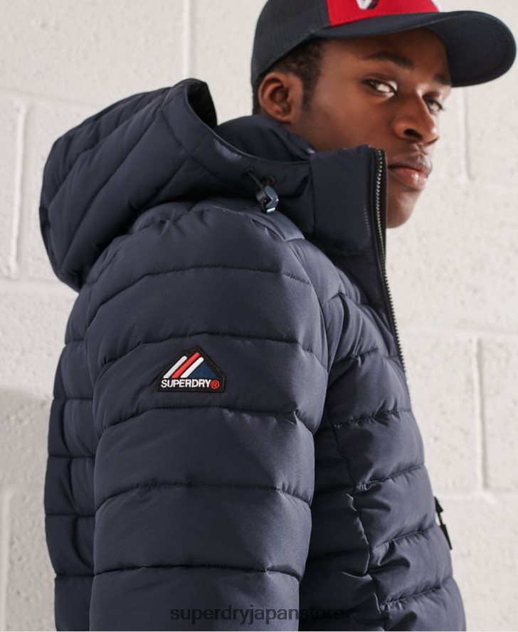 フード付きフジジャケット 男性 Superdry 衣類 海軍 2J62PZ4668