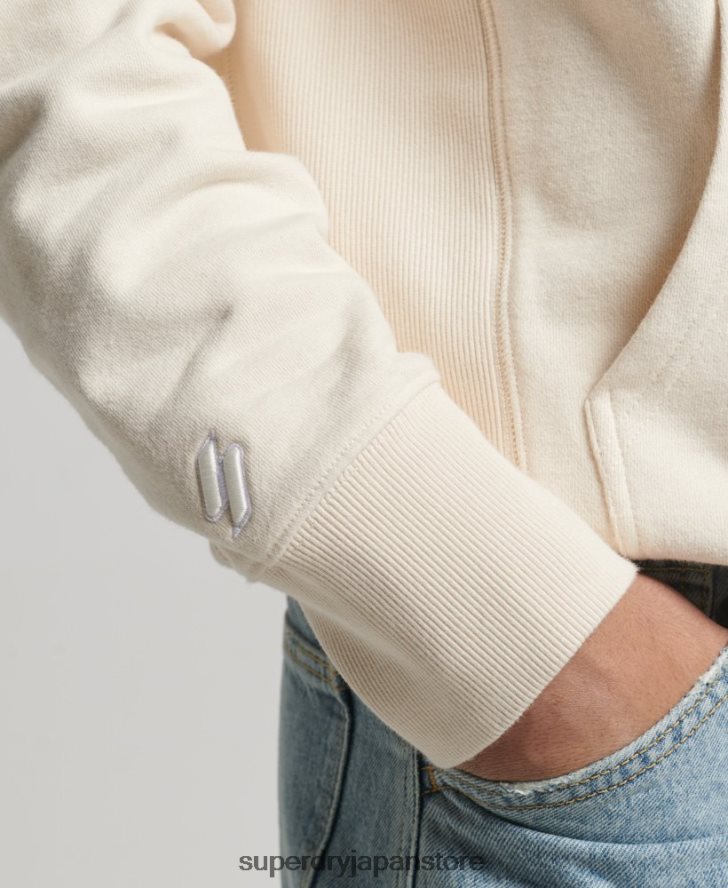 コードサープラスロゴパーカー 男性 Superdry 衣類 クリーム 2J62PZ466