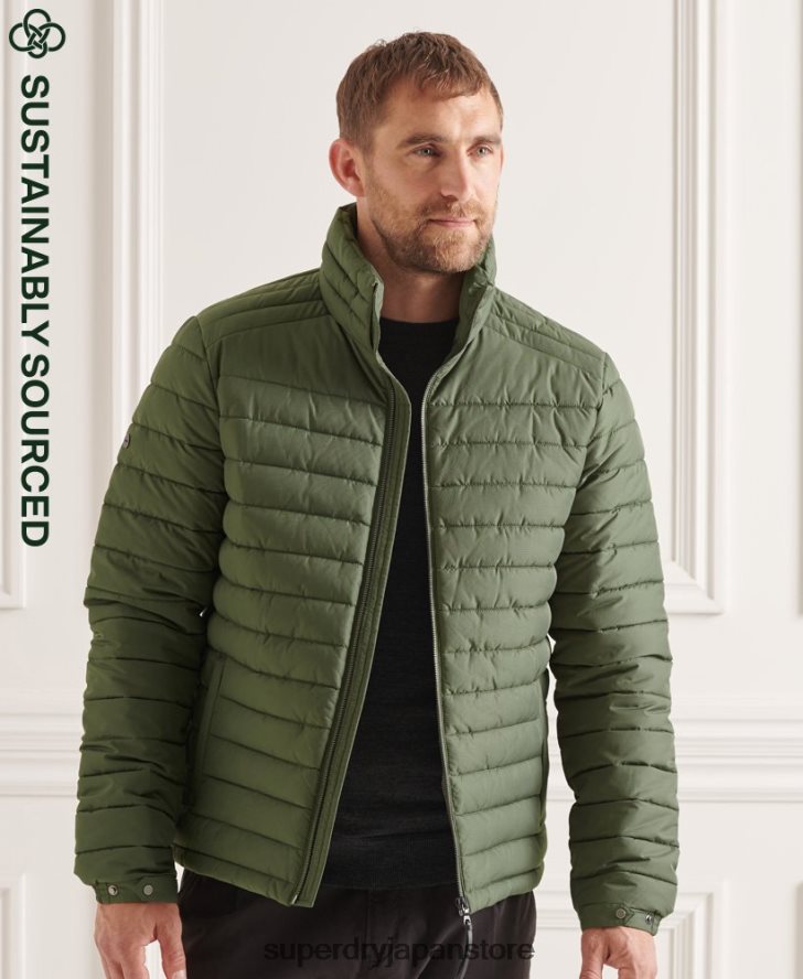 スタジオズ フードなしフジジャケット 男性 Superdry 衣類 緑 2J62PZ4678