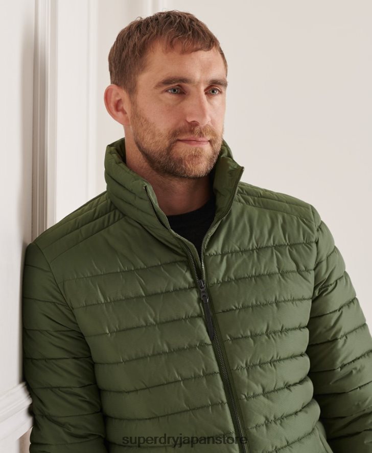 スタジオズ フードなしフジジャケット 男性 Superdry 衣類 緑 2J62PZ4678