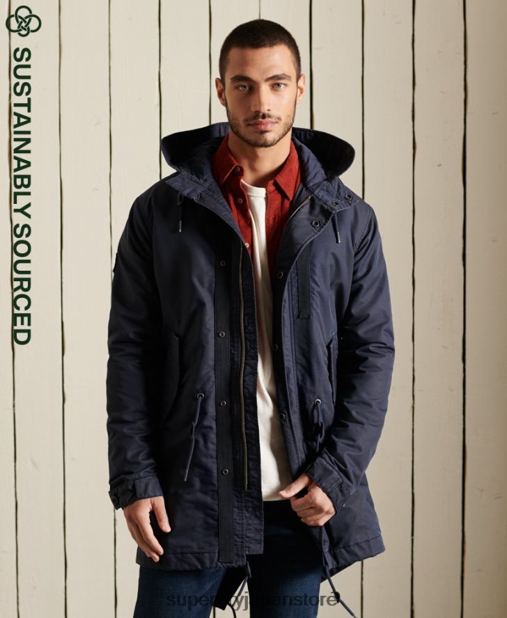 ミリタリーフィッシュテールパーカー 男性 Superdry 衣類 青 2J62PZ4680