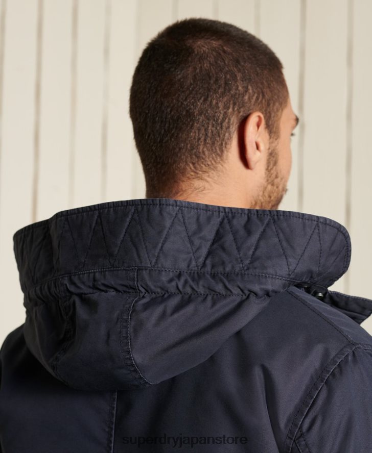 ミリタリーフィッシュテールパーカー 男性 Superdry 衣類 青 2J62PZ4680