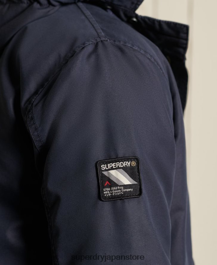 ミリタリーフィッシュテールパーカー 男性 Superdry 衣類 青 2J62PZ4680
