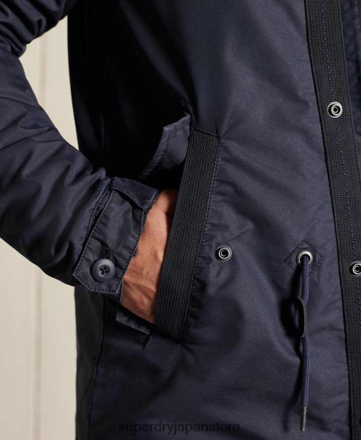 ミリタリーフィッシュテールパーカー 男性 Superdry 衣類 青 2J62PZ4680