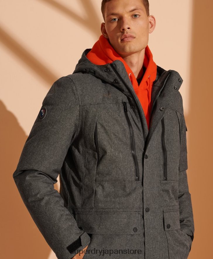 防水ダウンパーカージャケット 男性 Superdry 衣類 グレー 2J62PZ4681