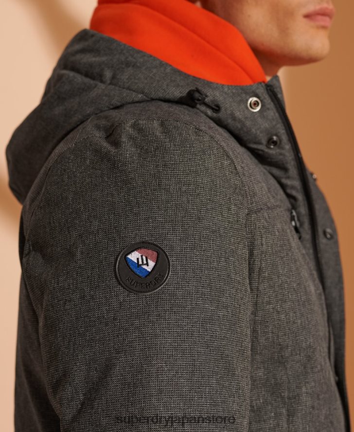 防水ダウンパーカージャケット 男性 Superdry 衣類 グレー 2J62PZ4681