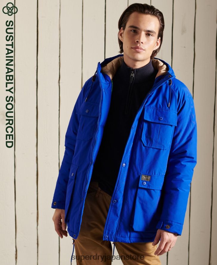 マウンテンパデッドパーカーコート 男性 Superdry 衣類 青 2J62PZ4684