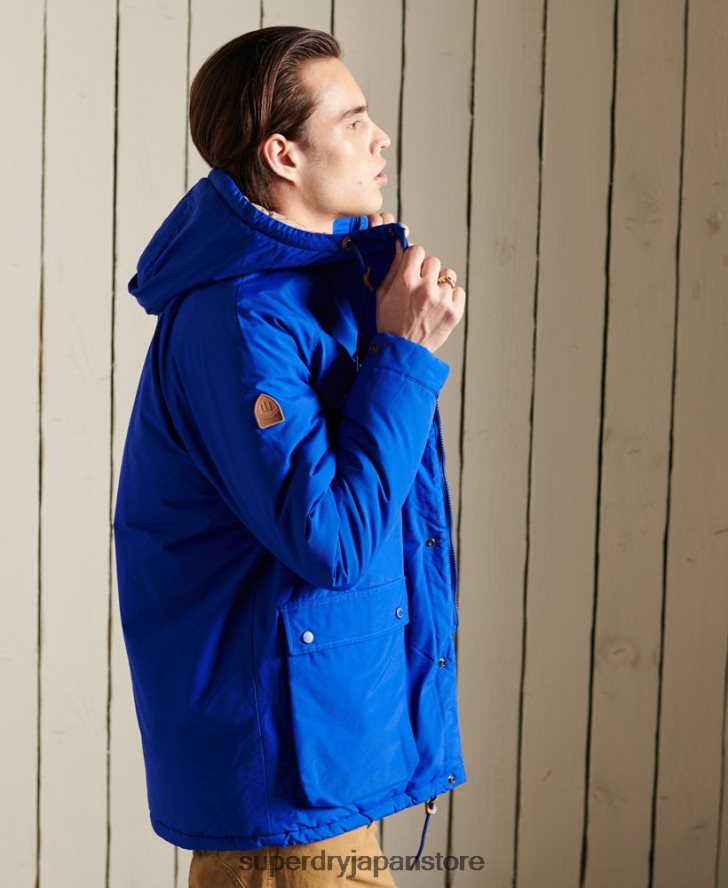 マウンテンパデッドパーカーコート 男性 Superdry 衣類 青 2J62PZ4684