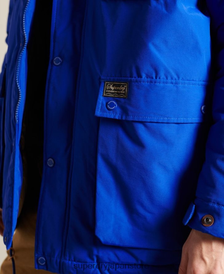 マウンテンパデッドパーカーコート 男性 Superdry 衣類 青 2J62PZ4684