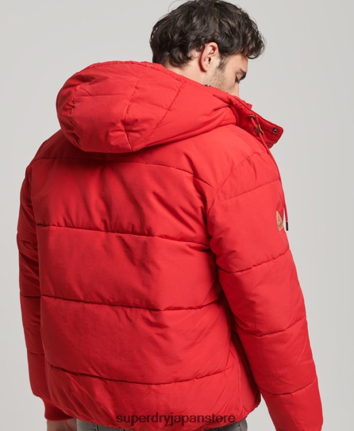 マウンテンパファージャケット 男性 Superdry 衣類 赤 2J62PZ4685