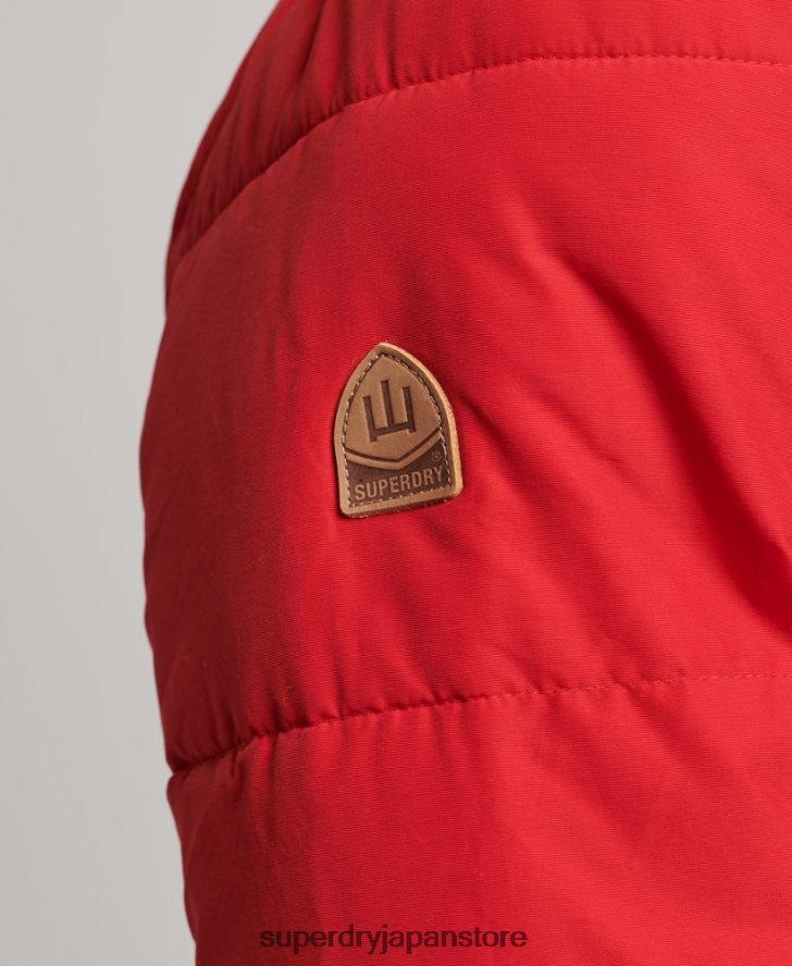 マウンテンパファージャケット 男性 Superdry 衣類 赤 2J62PZ4685