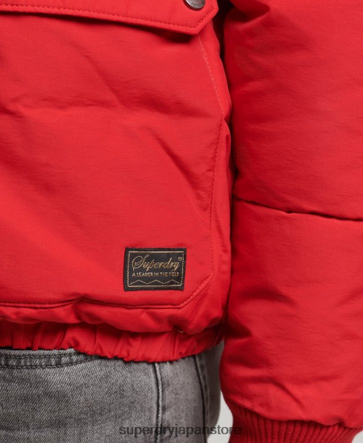 マウンテンパファージャケット 男性 Superdry 衣類 赤 2J62PZ4685