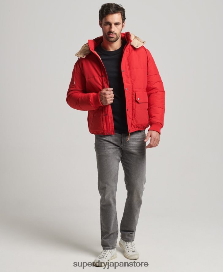 マウンテンパファージャケット 男性 Superdry 衣類 赤 2J62PZ4685