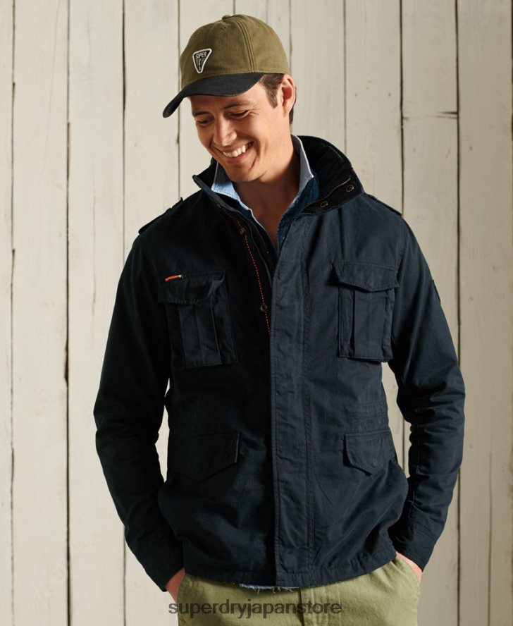 クラシックなルーキージャケット 男性 Superdry 衣類 海軍 2J62PZ4686