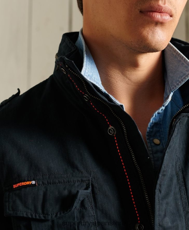クラシックなルーキージャケット 男性 Superdry 衣類 海軍 2J62PZ4686