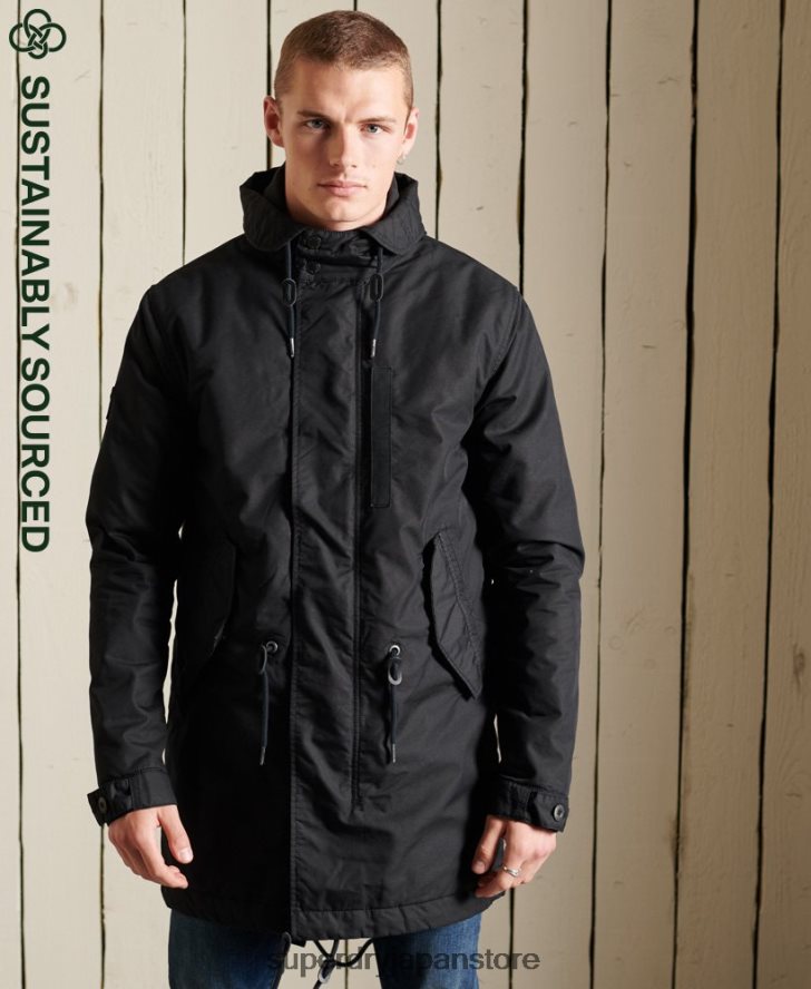 ミリタリーフィッシュテールパーカー 男性 Superdry 衣類 濃い灰色 2J62PZ4687