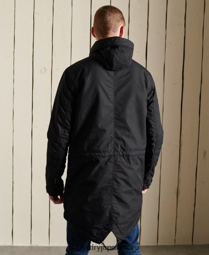 ミリタリーフィッシュテールパーカー 男性 Superdry 衣類 濃い灰色 2J62PZ4687