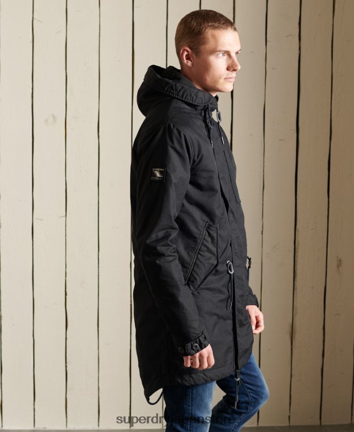 ミリタリーフィッシュテールパーカー 男性 Superdry 衣類 濃い灰色 2J62PZ4687