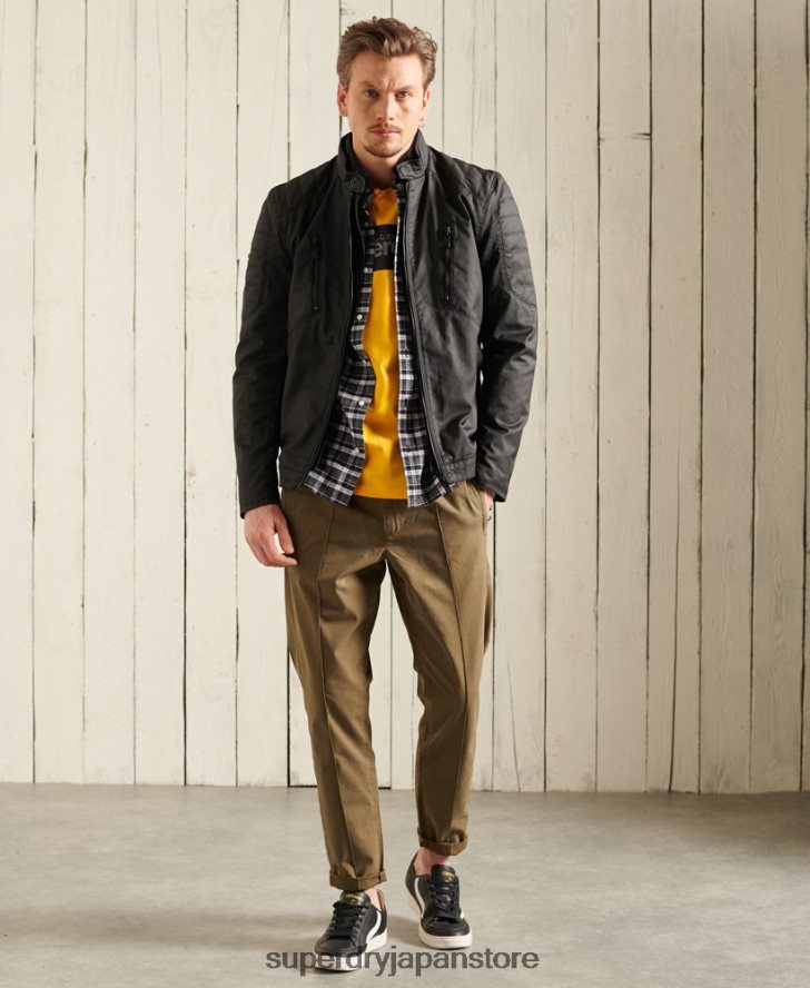 カーボンバイカージャケット 男性 Superdry 衣類 黒 2J62PZ4688