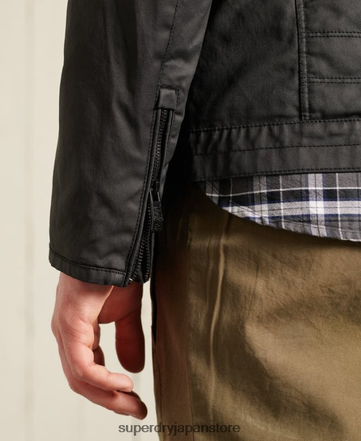 カーボンバイカージャケット 男性 Superdry 衣類 黒 2J62PZ4688