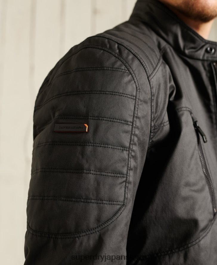 カーボンバイカージャケット 男性 Superdry 衣類 黒 2J62PZ4688