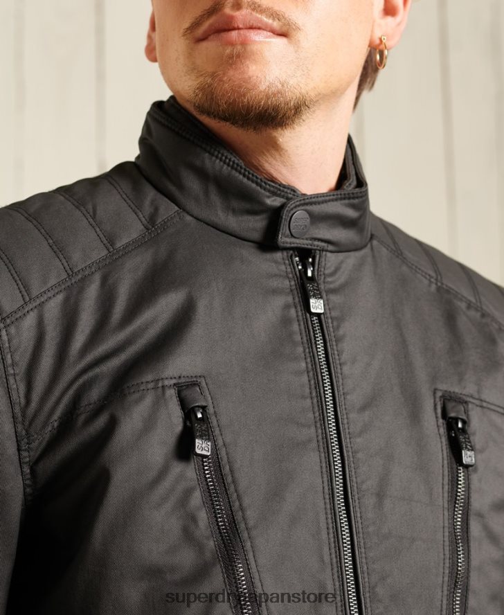 カーボンバイカージャケット 男性 Superdry 衣類 黒 2J62PZ4688
