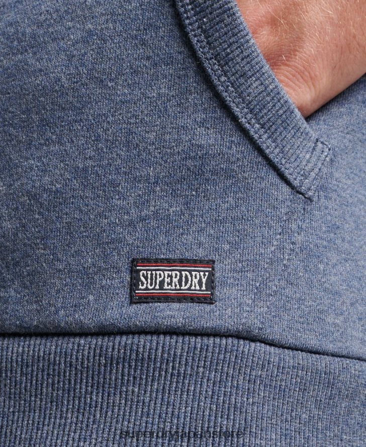 ジムアスレチックジップパーカー 男性 Superdry 衣類 海軍 2J62PZ468