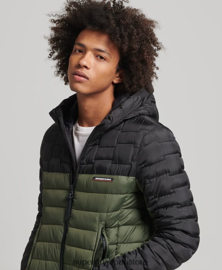 エクスペディションレーダーキルティングミックスフジジャケット 男性 Superdry 衣類 カーキ 2J62PZ4694