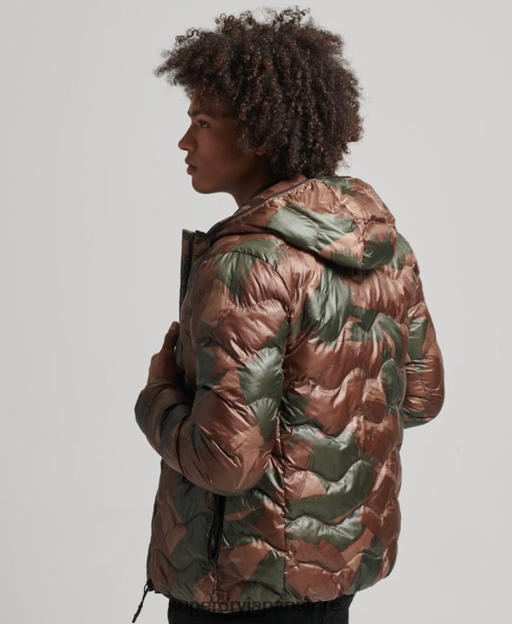 フード付きミッドレイヤージャケット 男性 Superdry 衣類 緑 2J62PZ4700
