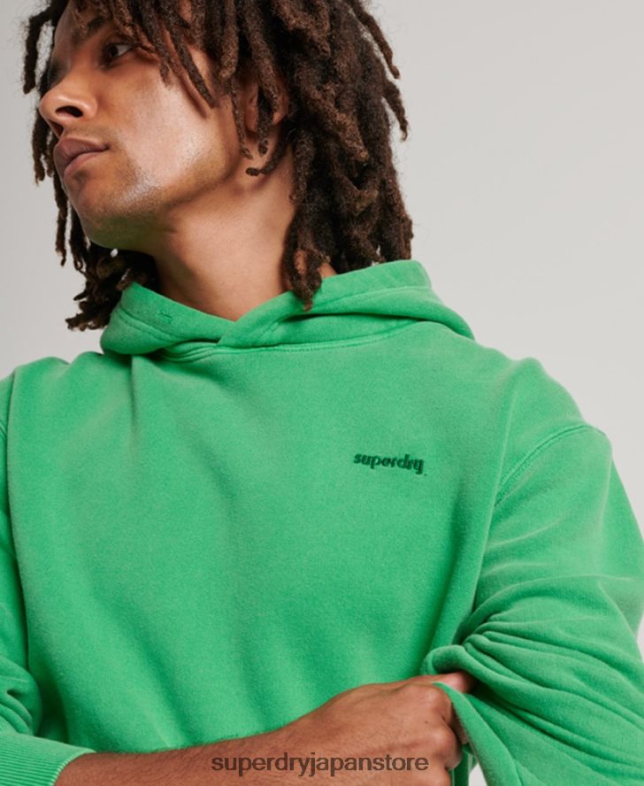 ヴィンテージウォッシュパーカー 男性 Superdry 衣類 緑 2J62PZ470