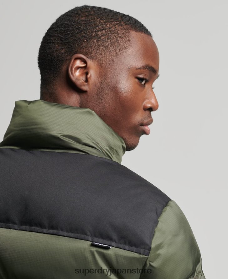 スポーツスタイルのコードダウンパファージャケット 男性 Superdry 衣類 緑 2J62PZ4711