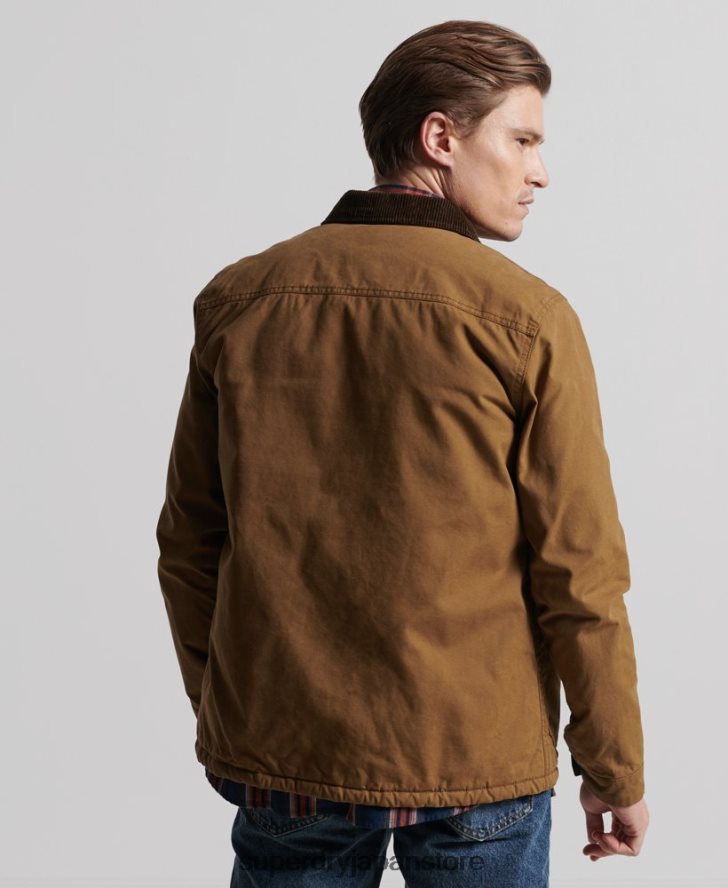 ユーティリティミックスオーバーシャ​​ツ 男性 Superdry 衣類 茶色 2J62PZ4712