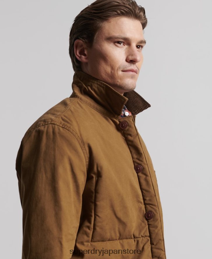 ユーティリティミックスオーバーシャ​​ツ 男性 Superdry 衣類 茶色 2J62PZ4712
