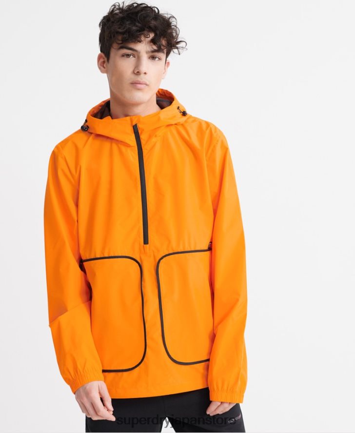 パッカウェイカジュアルカグールジャケット 男性 Superdry 衣類 オレンジ 2J62PZ4713