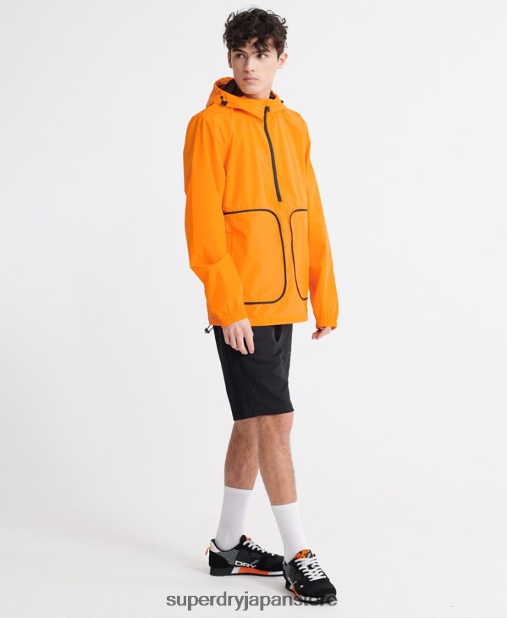 パッカウェイカジュアルカグールジャケット 男性 Superdry 衣類 オレンジ 2J62PZ4713