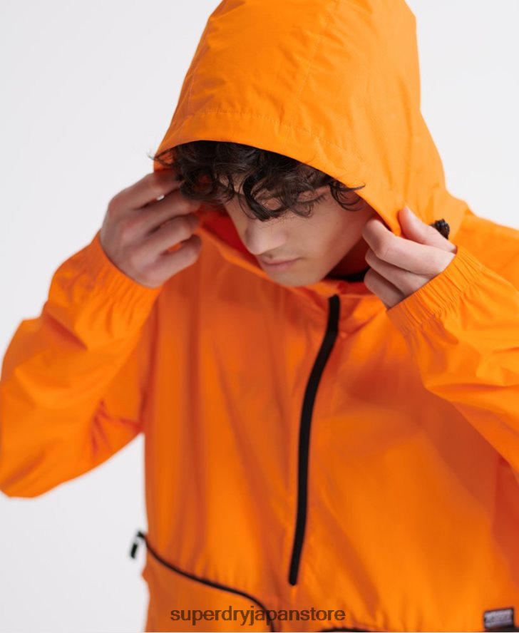 パッカウェイカジュアルカグールジャケット 男性 Superdry 衣類 オレンジ 2J62PZ4713