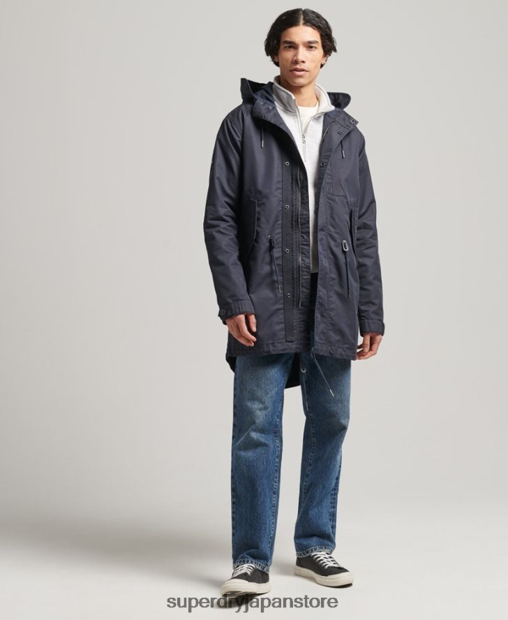 ヴィンテージミリタリーフィサティルパーカージャケット 男性 Superdry 衣類 青 2J62PZ4715