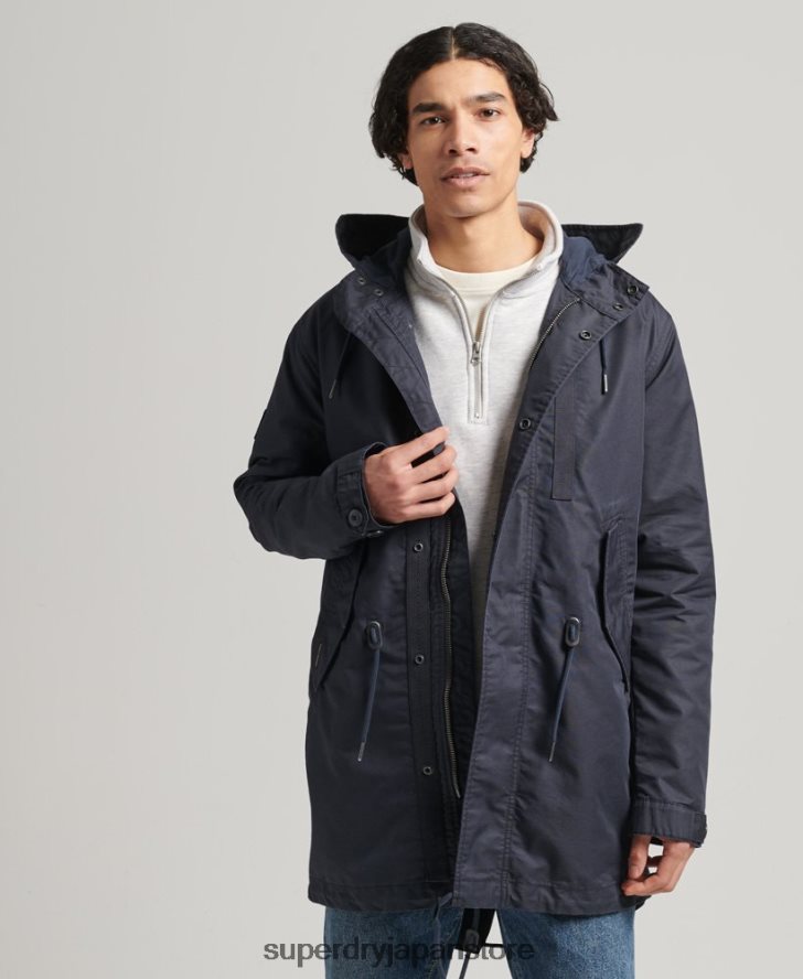 ヴィンテージミリタリーフィサティルパーカージャケット 男性 Superdry 衣類 青 2J62PZ4715