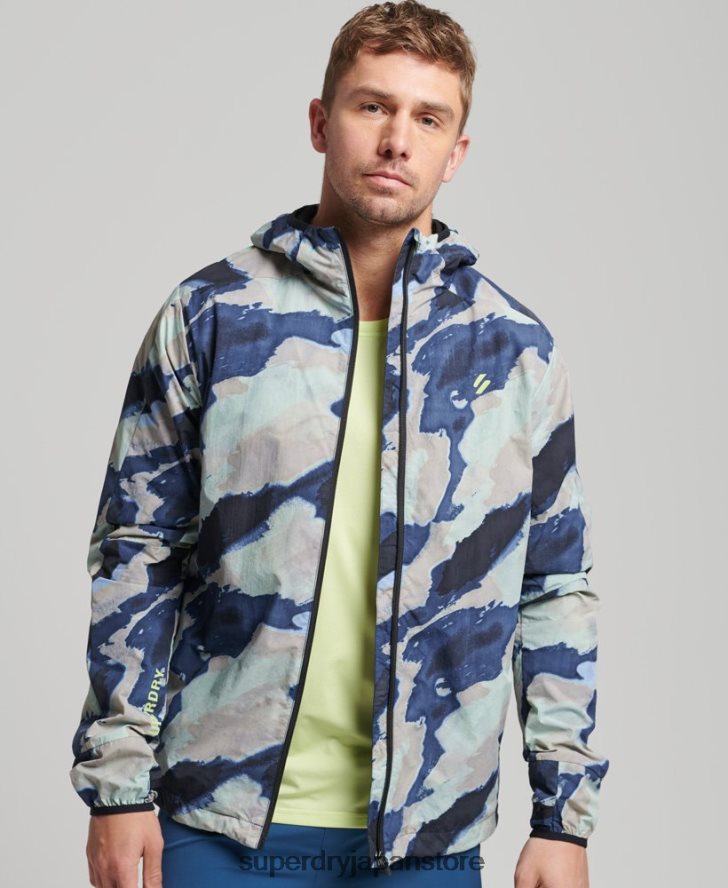 ランニングジャケット 男性 Superdry 衣類 青 2J62PZ4718