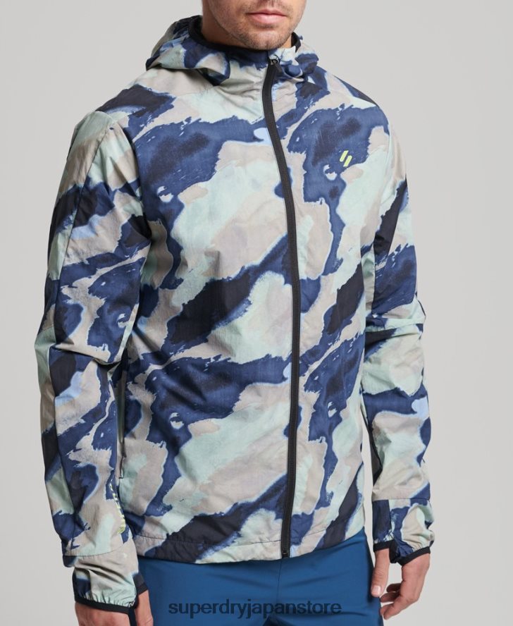 ランニングジャケット 男性 Superdry 衣類 青 2J62PZ4718