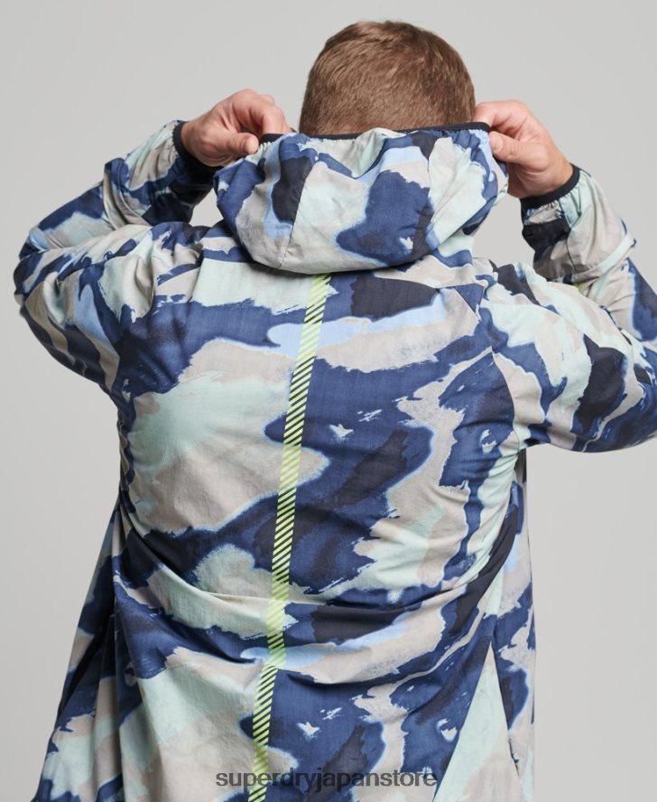 ランニングジャケット 男性 Superdry 衣類 青 2J62PZ4718