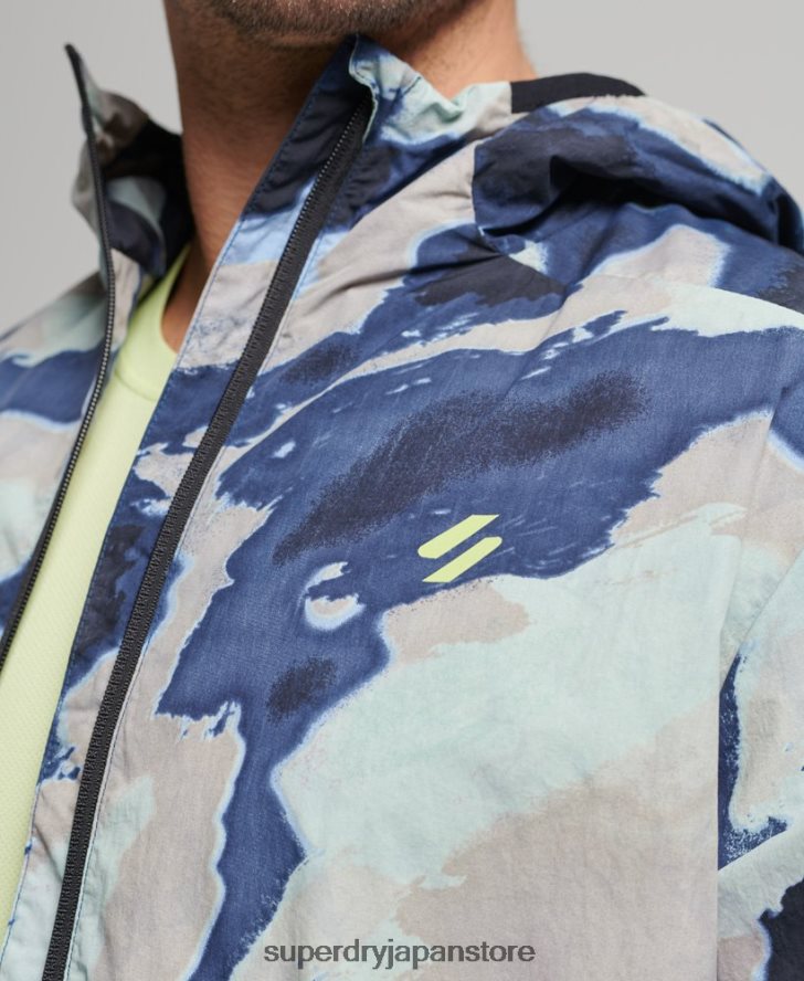 ランニングジャケット 男性 Superdry 衣類 青 2J62PZ4718