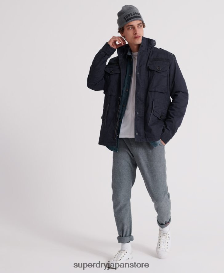 ルーキーフィールドジャケット 男性 Superdry 衣類 海軍 2J62PZ4719
