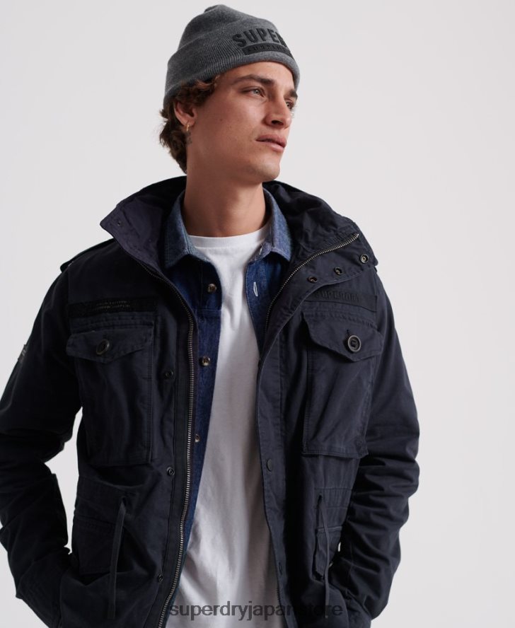 ルーキーフィールドジャケット 男性 Superdry 衣類 海軍 2J62PZ4719