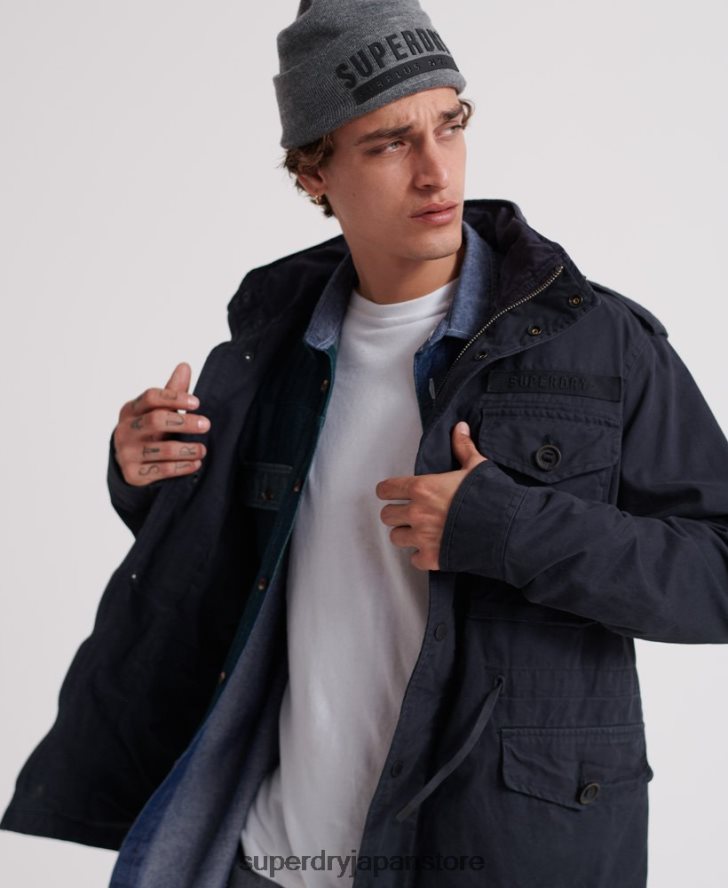 ルーキーフィールドジャケット 男性 Superdry 衣類 海軍 2J62PZ4719